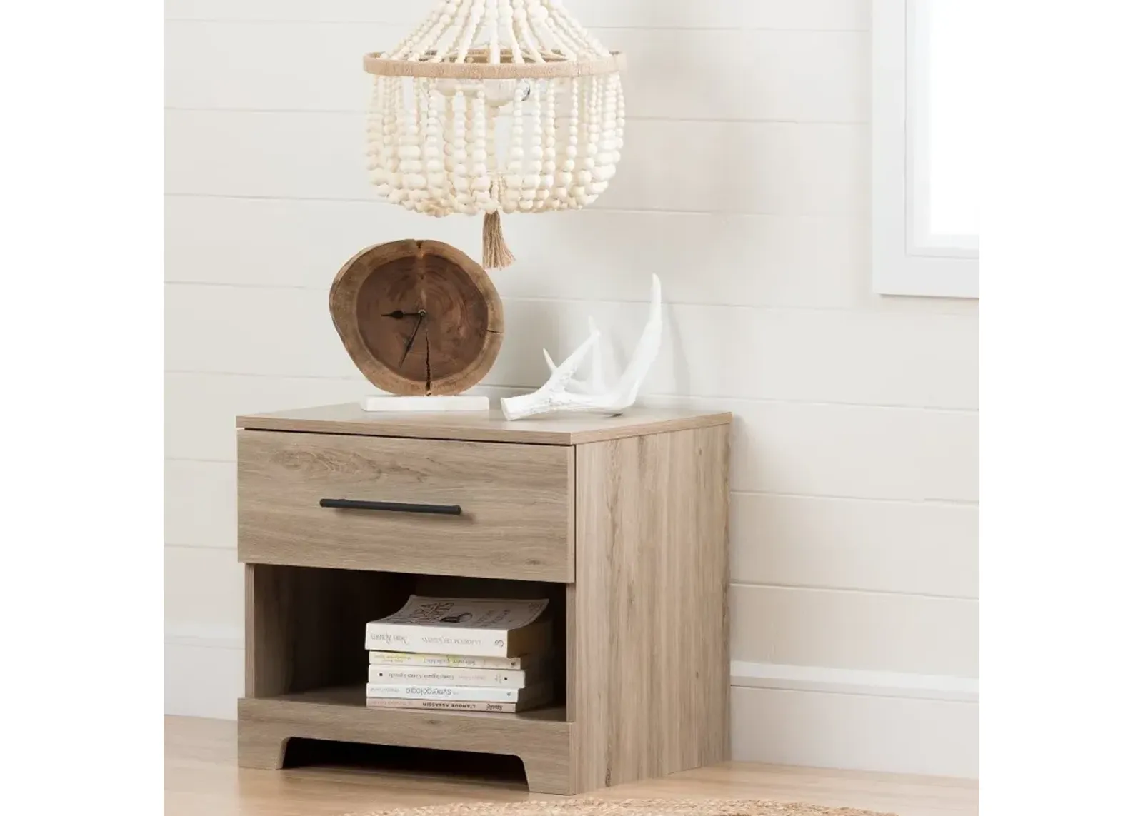 Rustic Oak Nightstand - South Shore