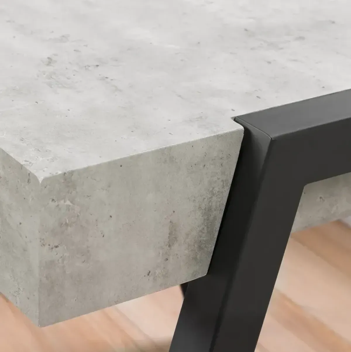 City Life Gray and Black End Table