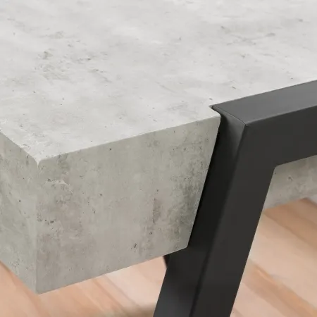 City Life Concrete Gray and Black Coffee Table - South Shore