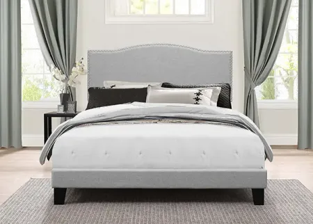 Kiley Glacier Gray Full Upholstered Bed