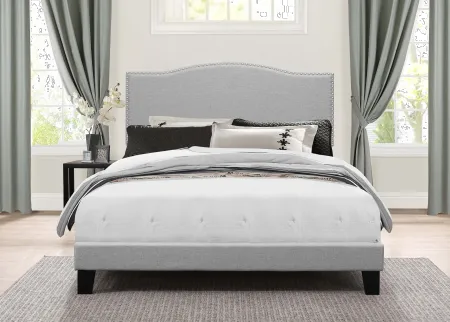 Kiley Glacier Gray King Upholstered Bed