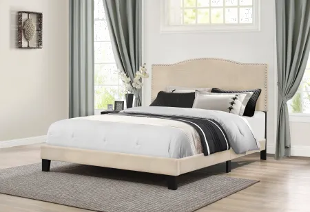 Kiley Linen Queen Upholstered Bed