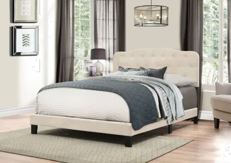 Nicole Linen Queen Upholstered Bed