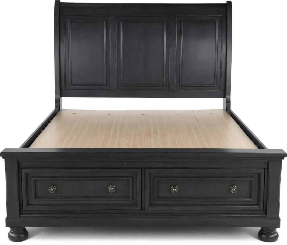 Stella Gray Queen Storage Bed