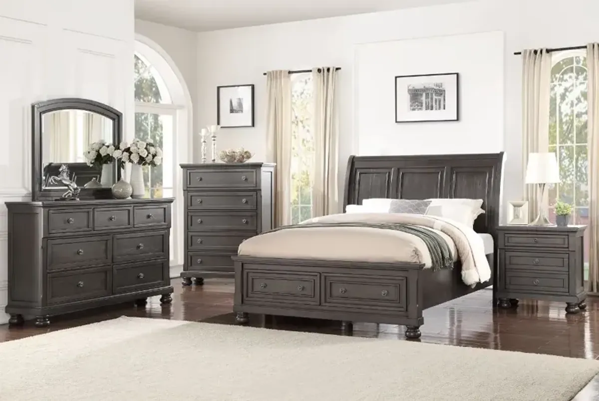 Stella Gray Queen Storage Bed