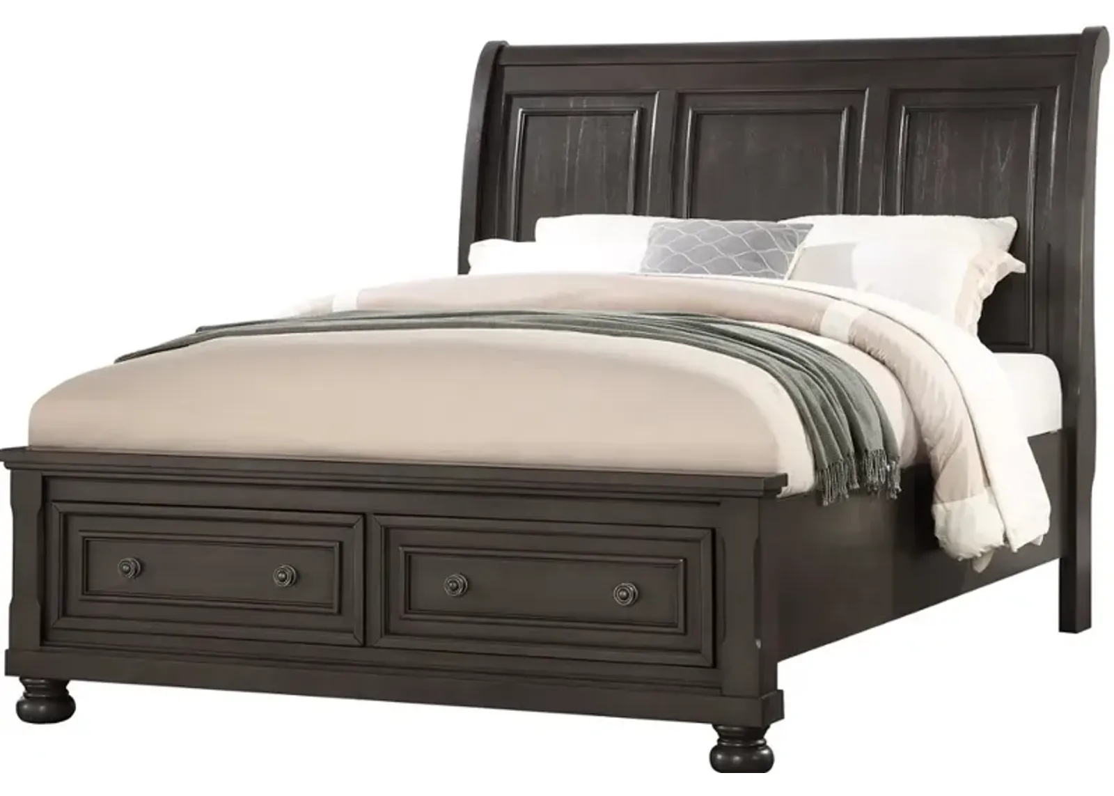 Stella Gray Queen Storage Bed