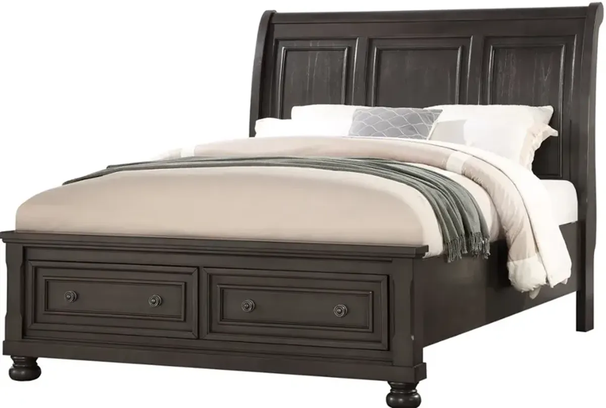 Stella Gray Queen Storage Bed