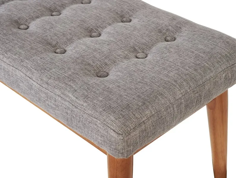 Brown and Gray Upholstered Bench - Landon