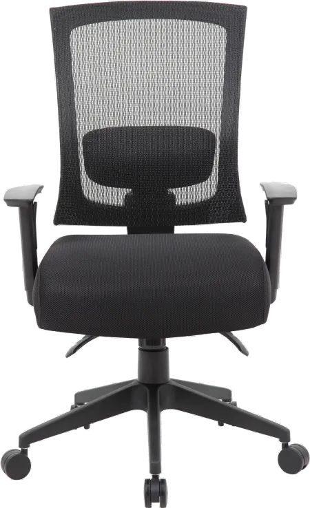 Black Three-Paddle Office Chair