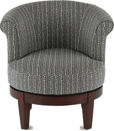 Attica Charcoal Gray Swivel Accent Chair
