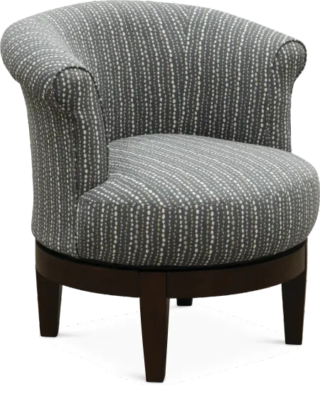 Attica Charcoal Gray Swivel Accent Chair