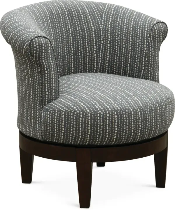 Attica Charcoal Gray Swivel Accent Chair