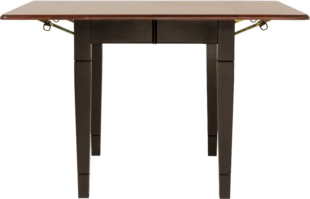 Saber Maple Two-Tone Drop Leaf Dining Room Table