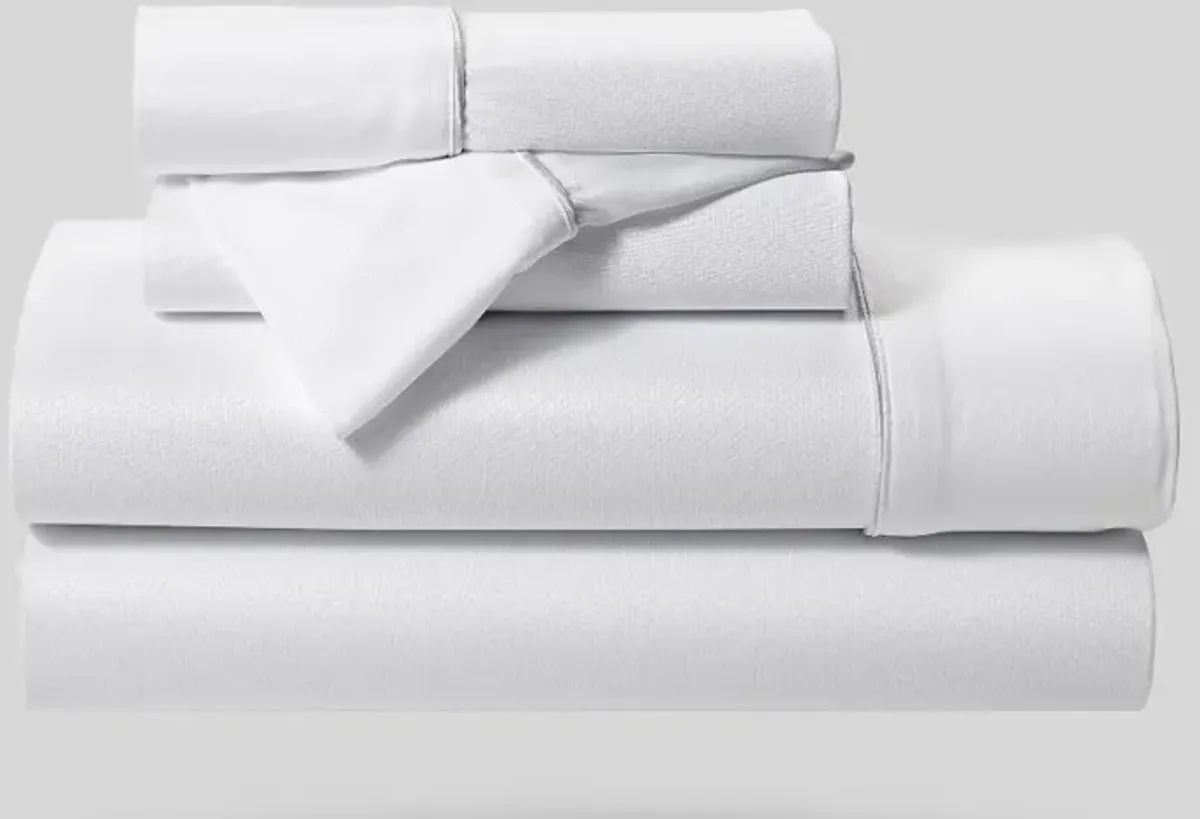 Bedgear White Dri-Tec Performance Queen Bed Sheets