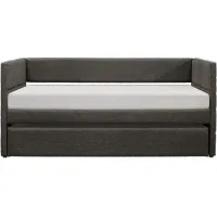 Vining Dark Gray Upholstered Daybed with Trundle