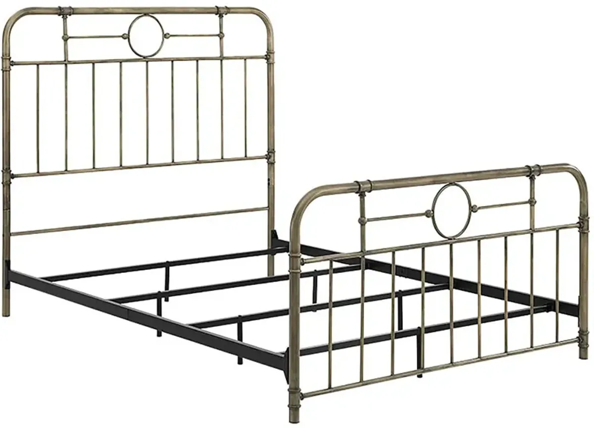 Modern Vintage Bronze Queen Metal Bed - Walker Edison