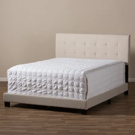 Contemporary Beige Queen Upholstered Bed - Brookfield
