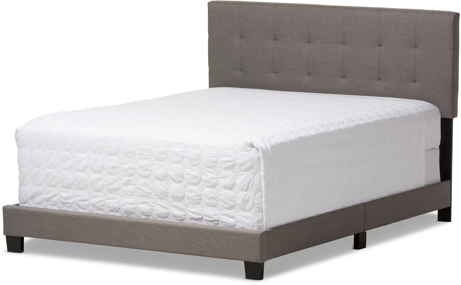 Contemporary Gray Queen Upholstered Bed - Brookfield