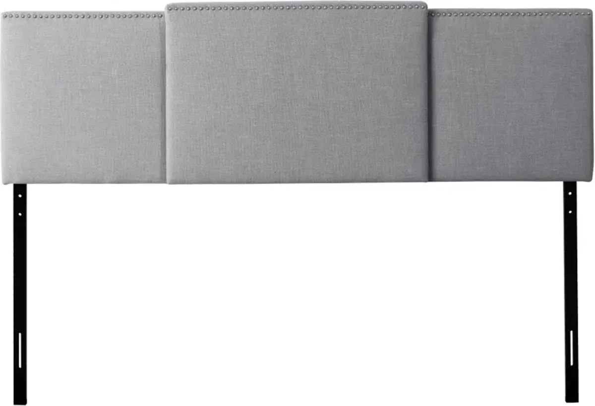 Gray Expandable Full Size, Queen, King Size Headboard