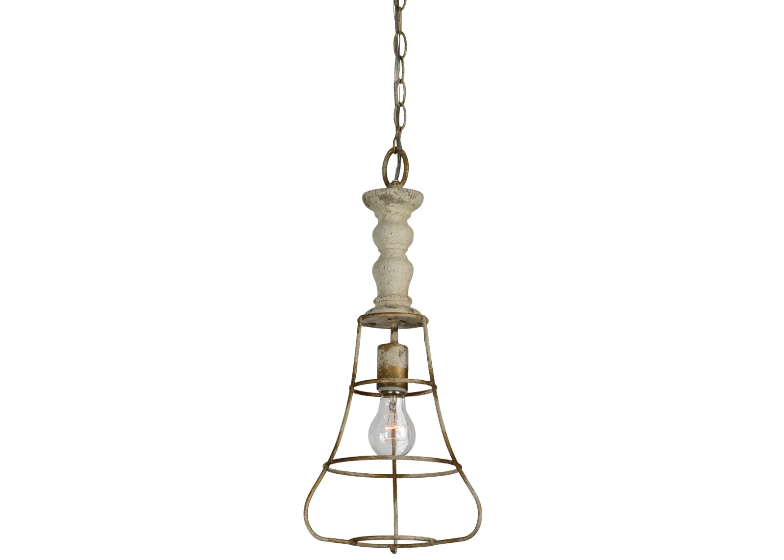 Earl Weathered White Vintage 1-Light Pendant