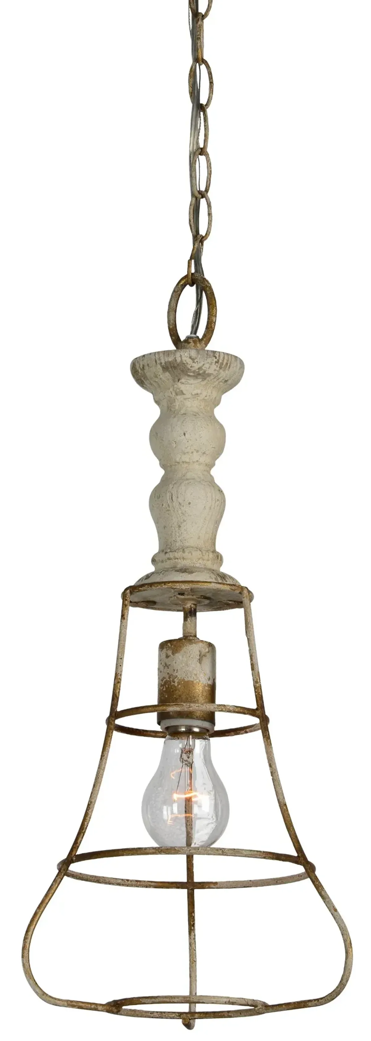 Earl Weathered White Vintage 1-Light Pendant