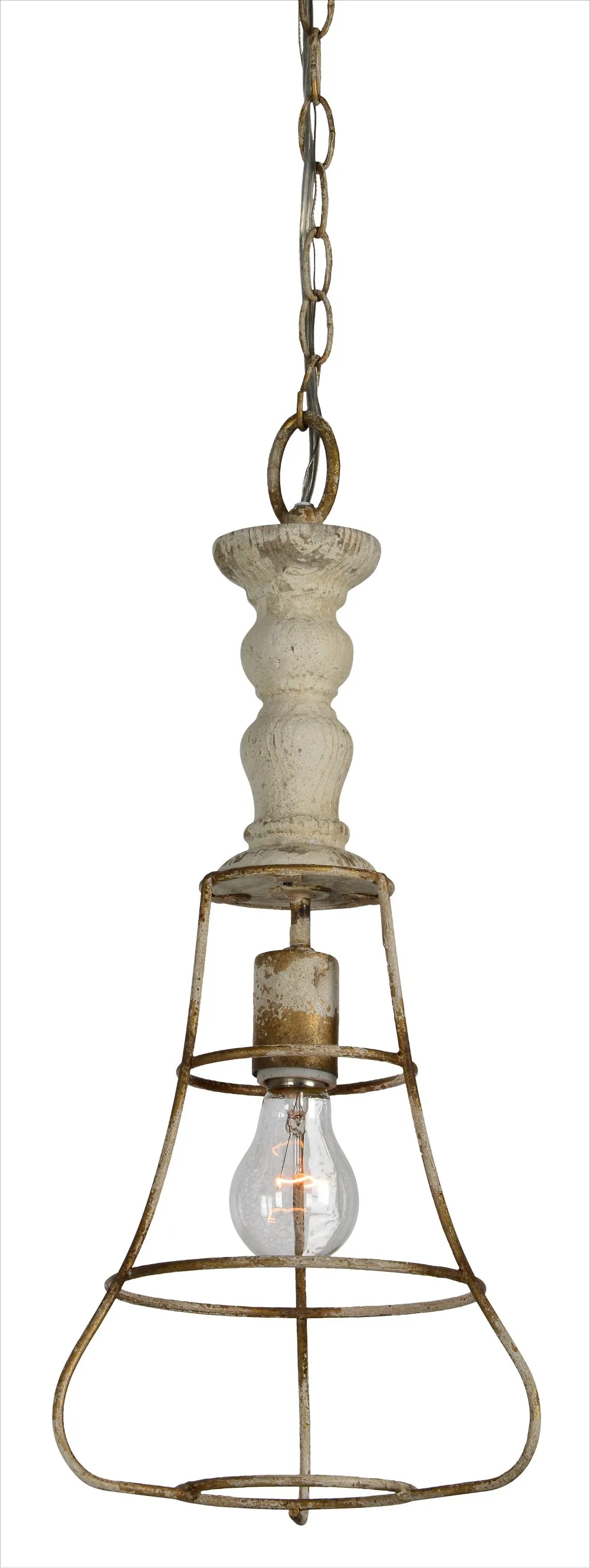 Earl Weathered White Vintage 1-Light Pendant