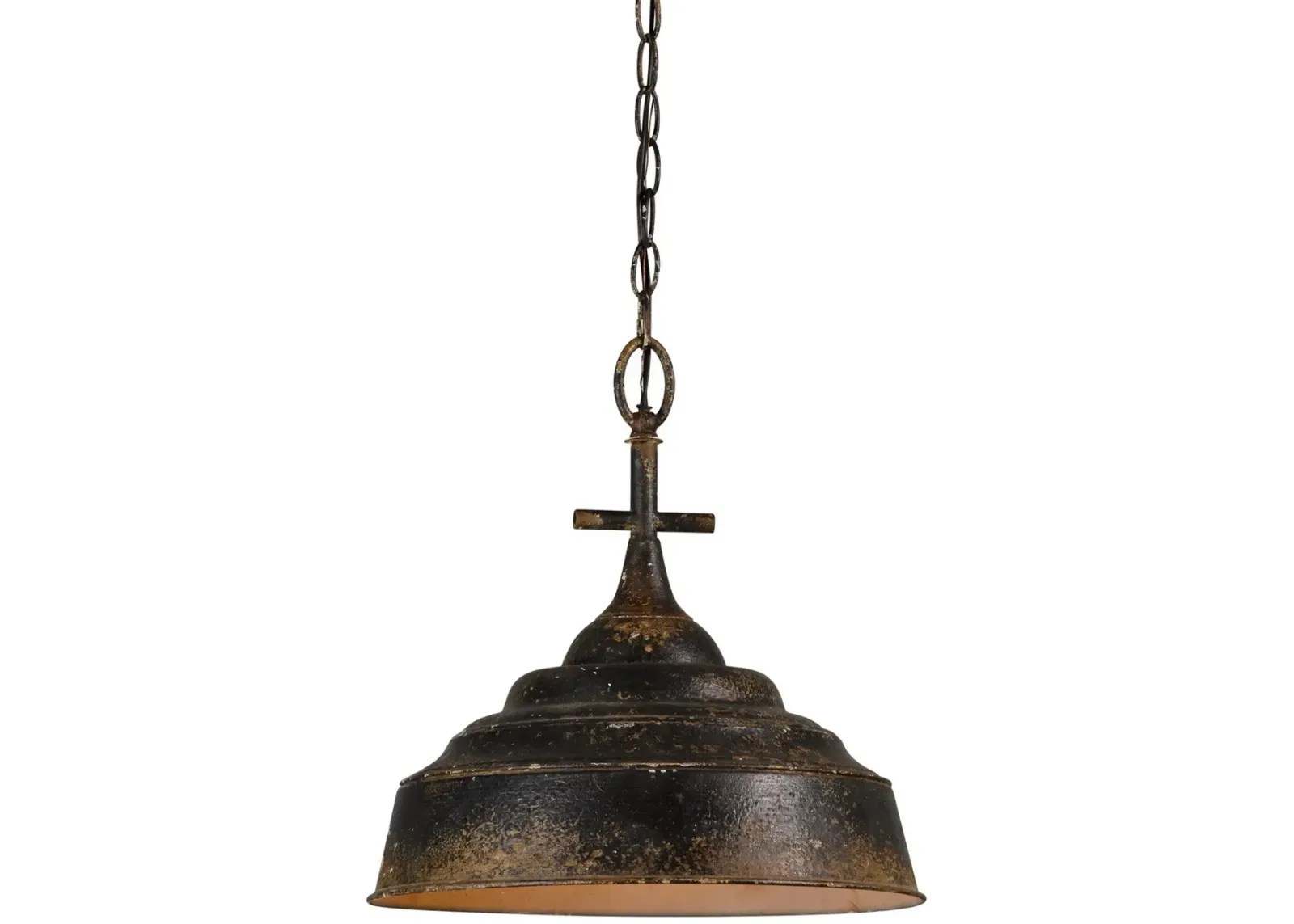 Rusty Black 1-Light Pendant Fixture - Leon