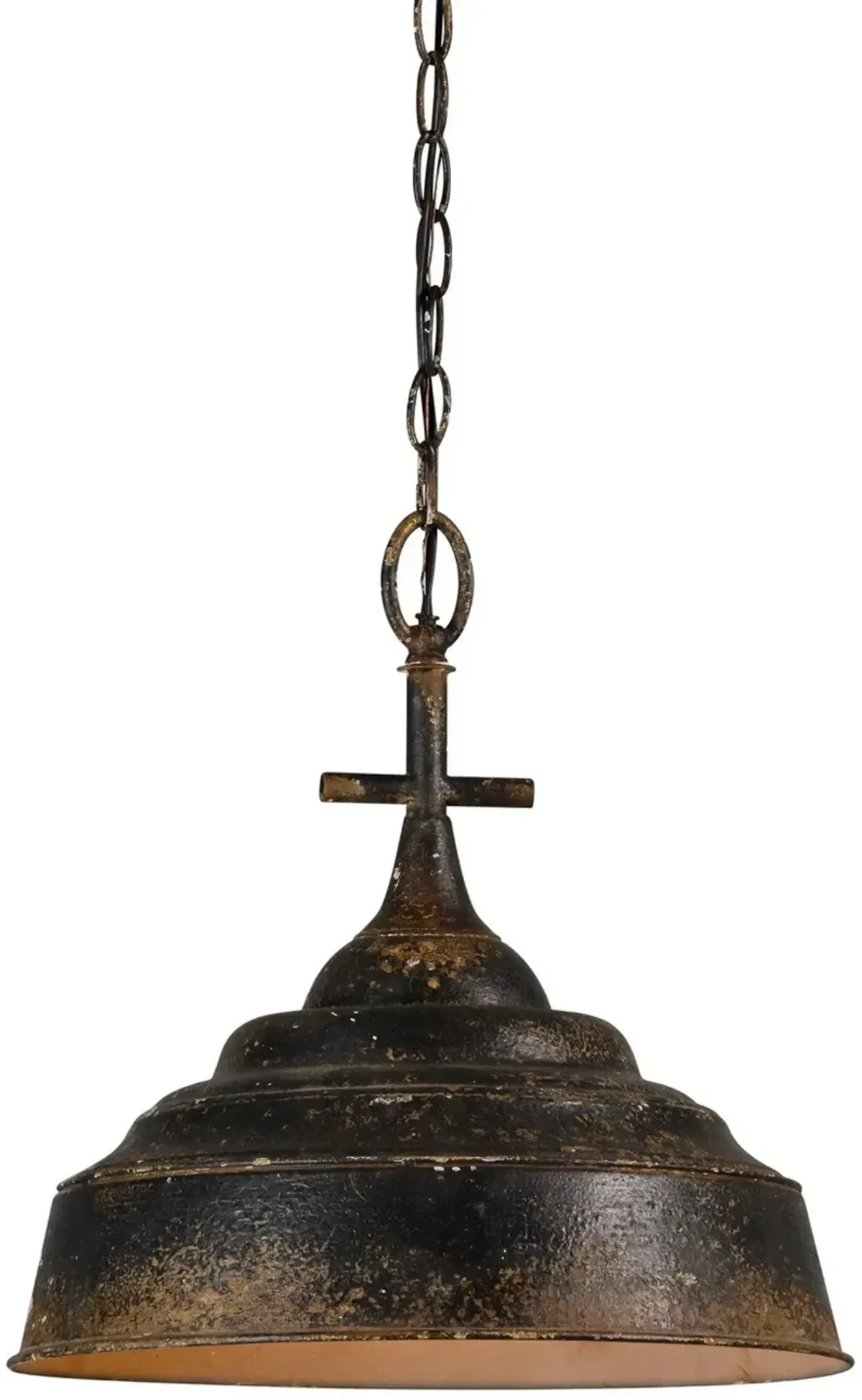 Rusty Black 1-Light Pendant Fixture - Leon