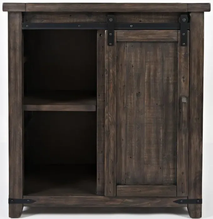 Madison County Dark Brown Barn Door Accent Cabinet