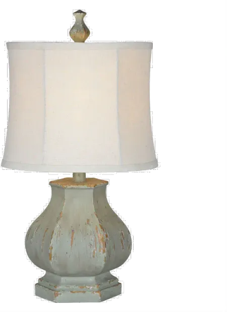 Distressed Blue Table Lamp - Fiona