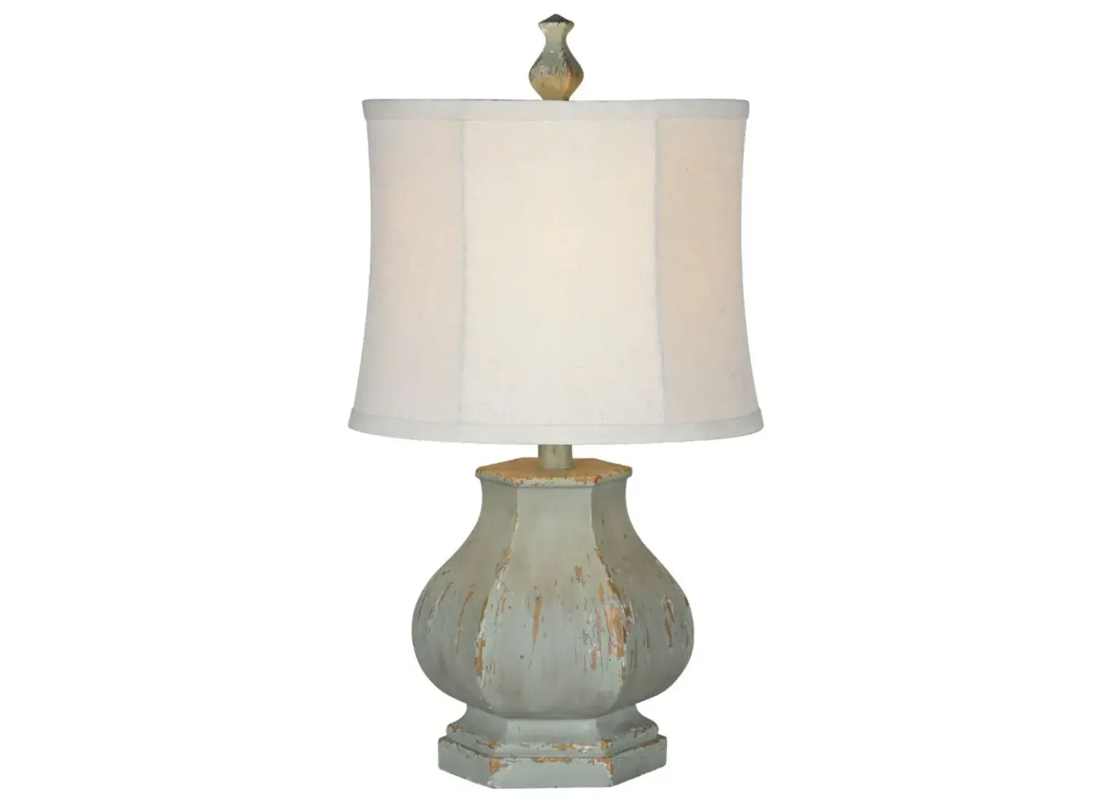 Distressed Blue Table Lamp - Fiona