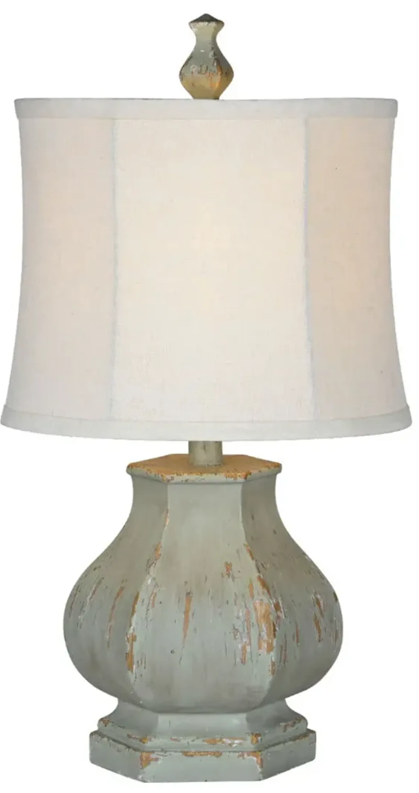 Distressed Blue Table Lamp - Fiona