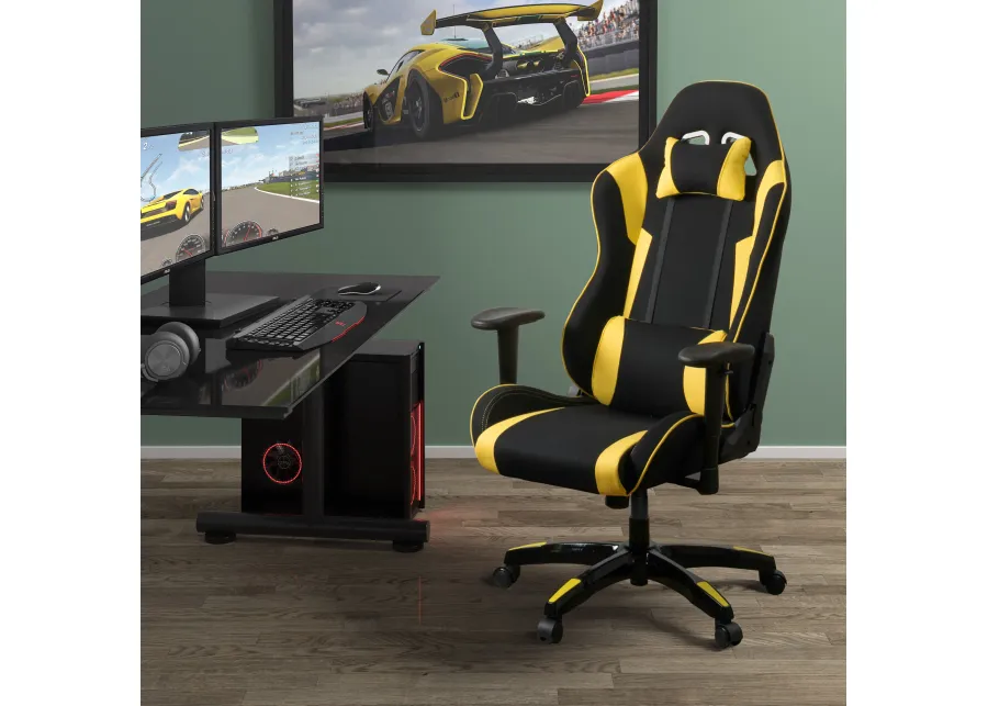 Workspace Black and Yellow Gaming Desk Chair