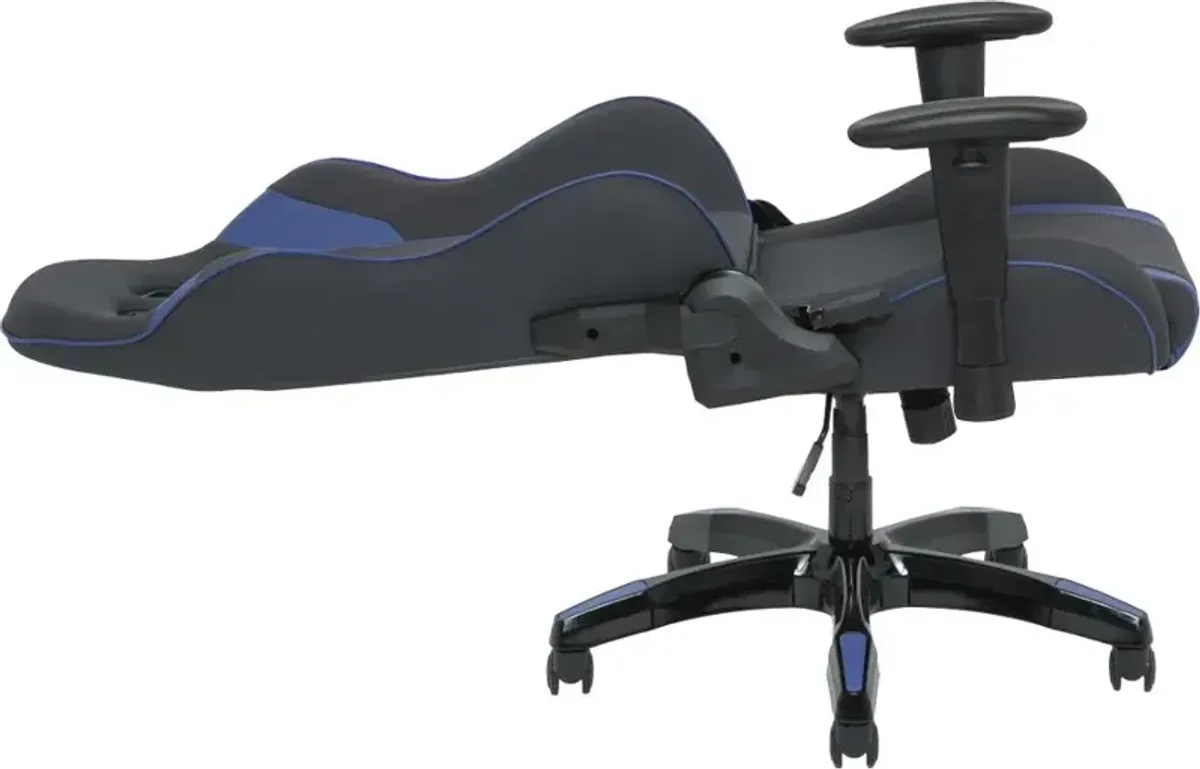 Workspace Gray and Blue Gaming Desk Chair