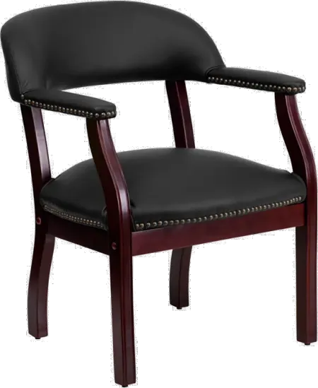 Sophisticated Black Leather Accent Chair