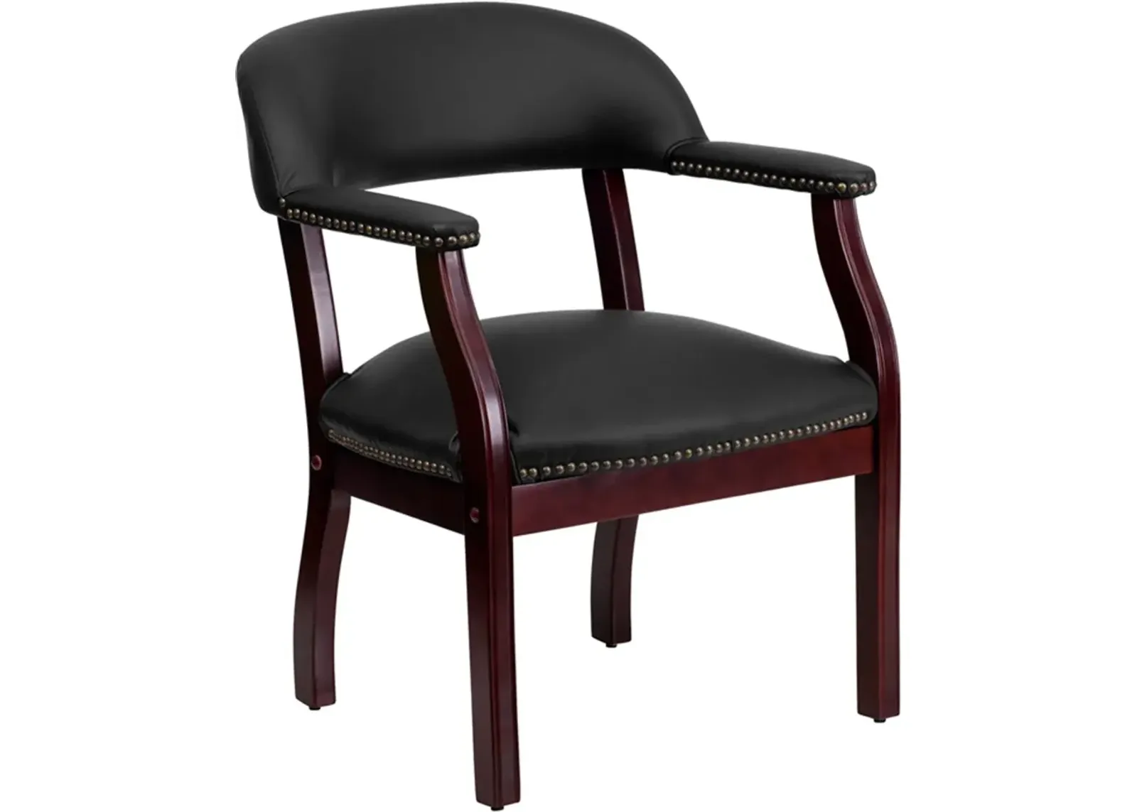 Sophisticated Black Leather Accent Chair