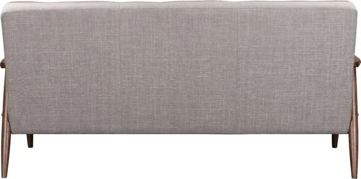 Rocky Putty Gray Leatherette Sofa