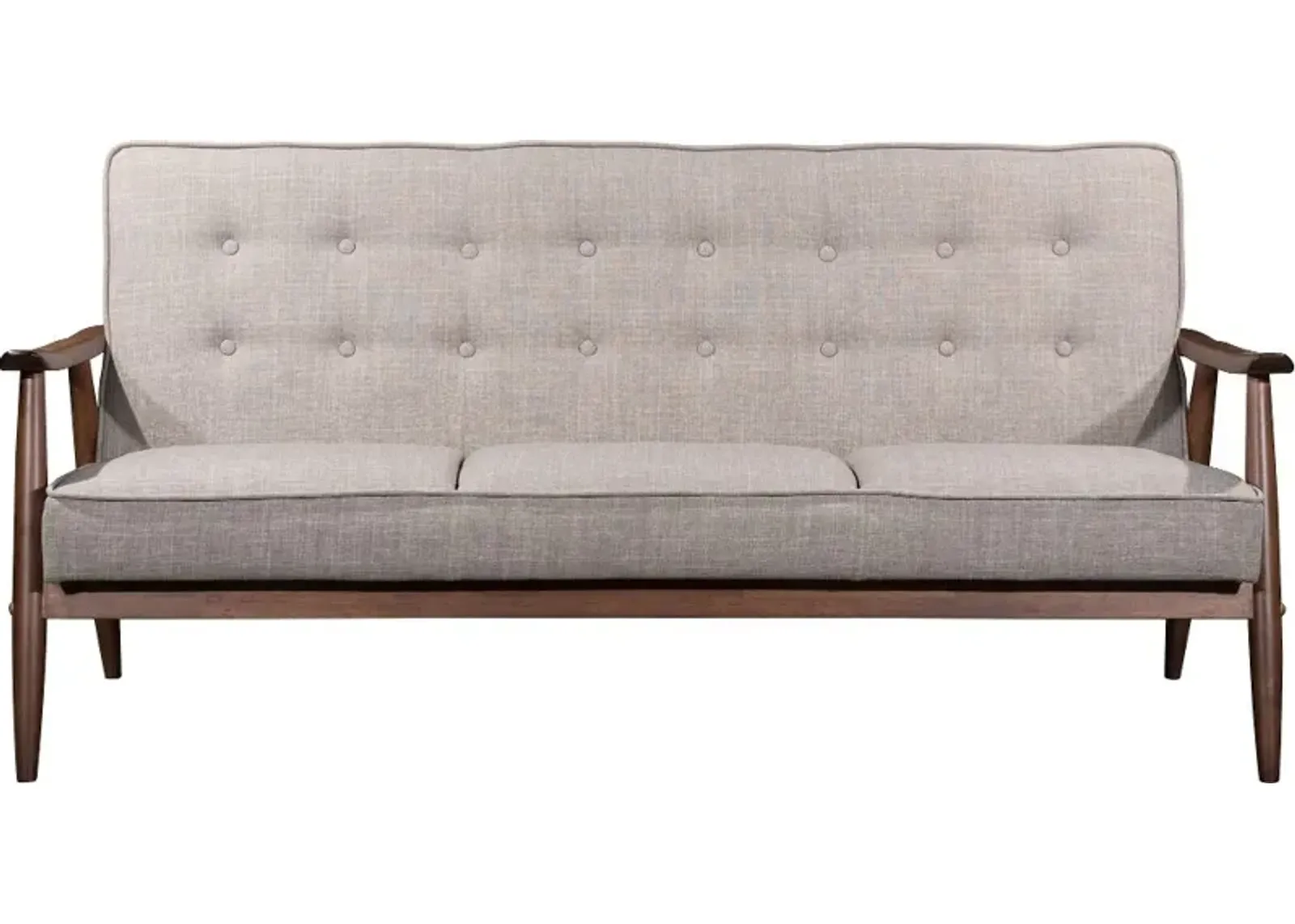 Rocky Putty Gray Leatherette Sofa