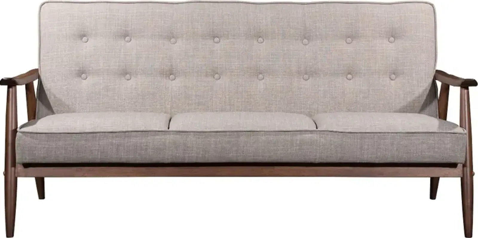 Rocky Putty Gray Leatherette Sofa