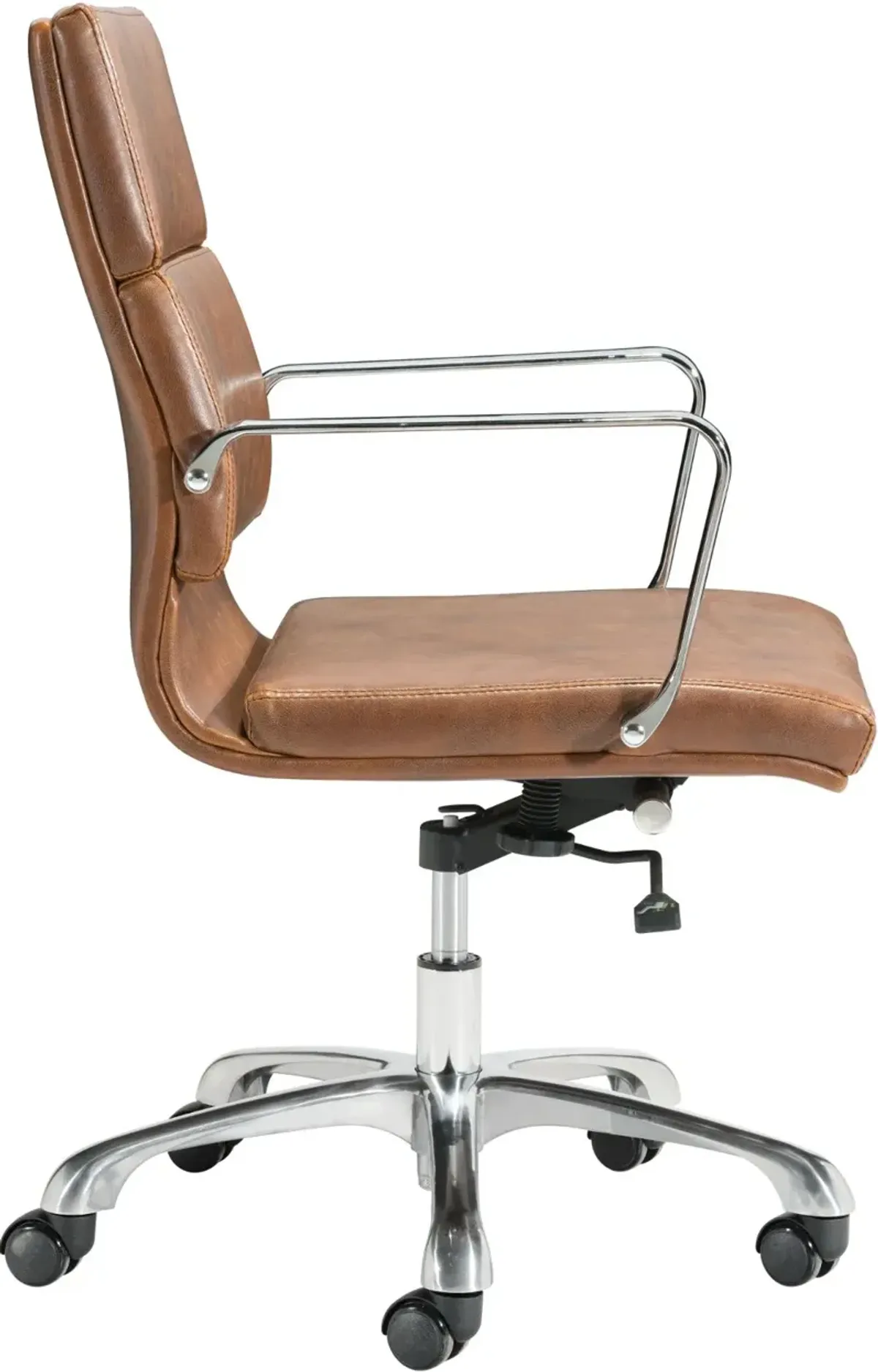 Vintage Leather Brown Office Chair - Ithaca