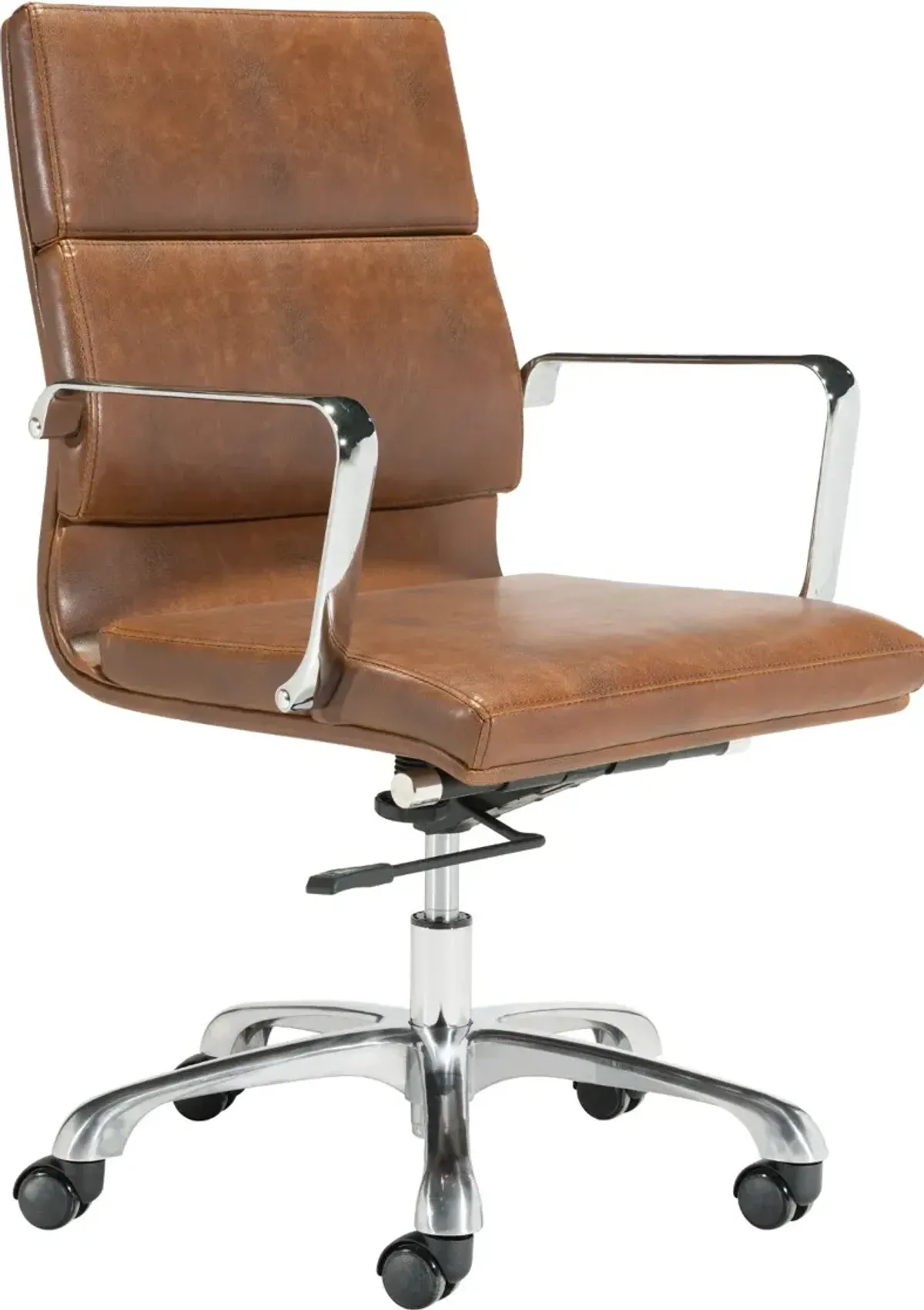 Vintage Leather Brown Office Chair - Ithaca