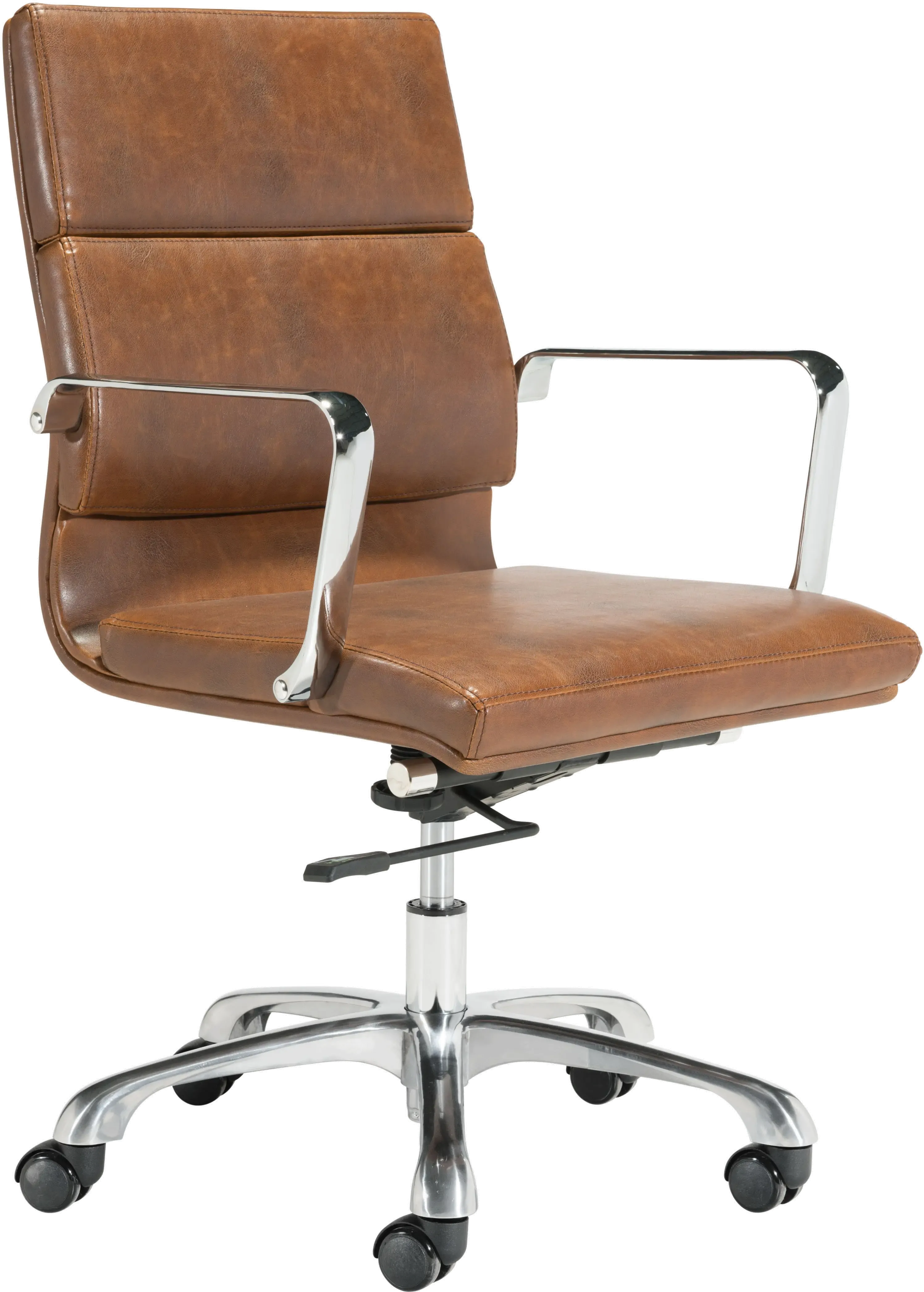 Vintage Leather Brown Office Chair - Ithaca