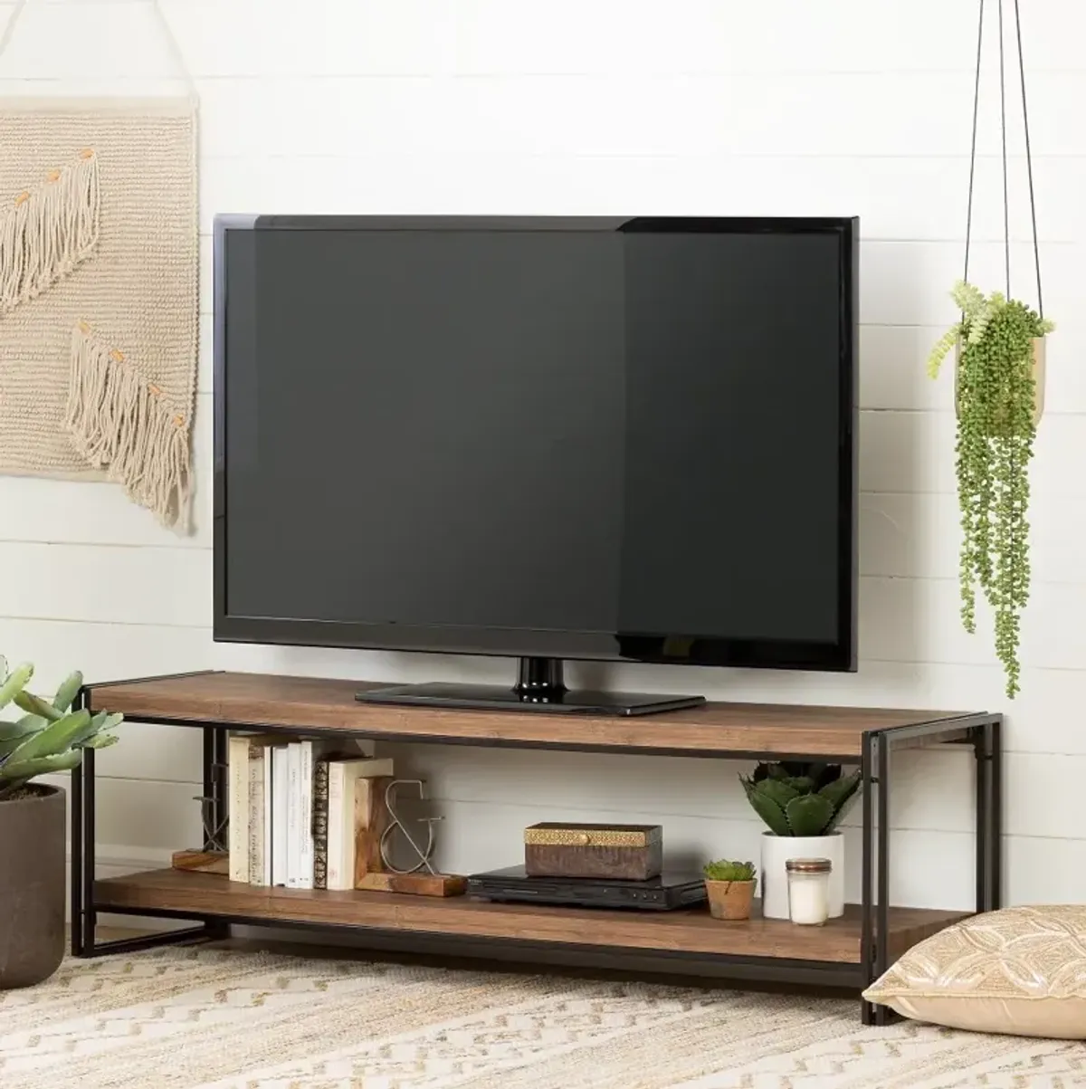 Gimetri 60 Inch Rustic Bamboo TV Stand - South Shore