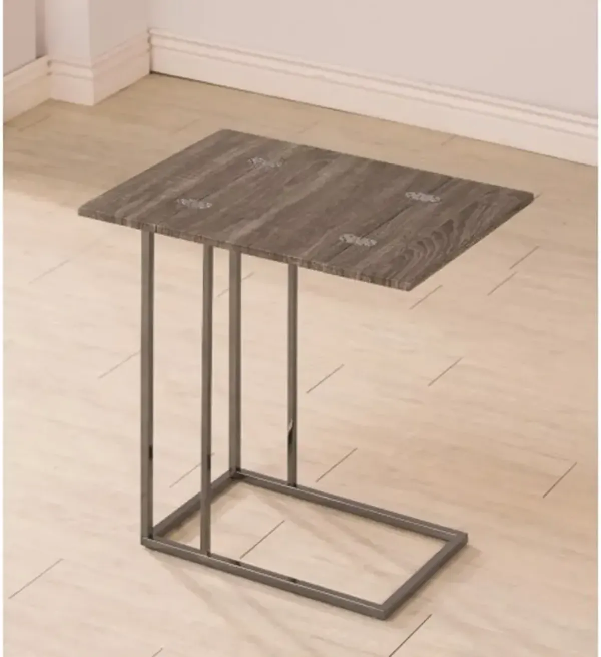 Black Nickel Expandable Accent Table