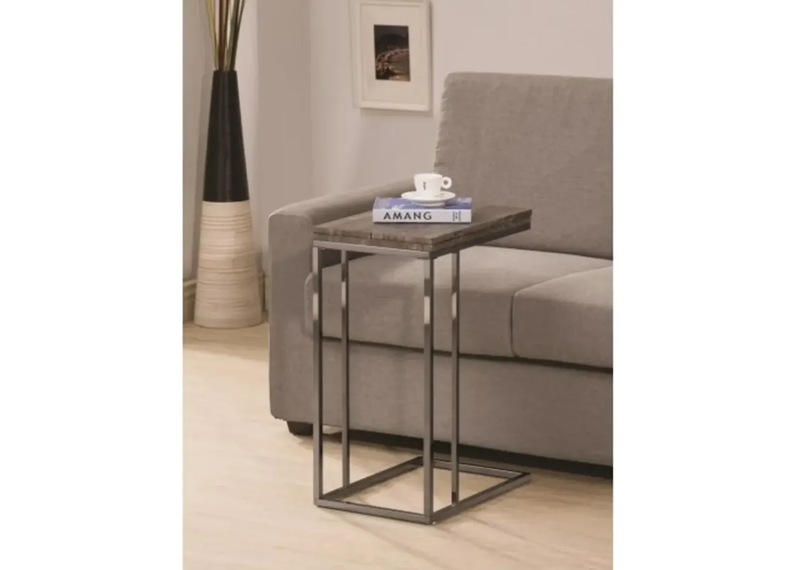 Black Nickel Expandable Accent Table