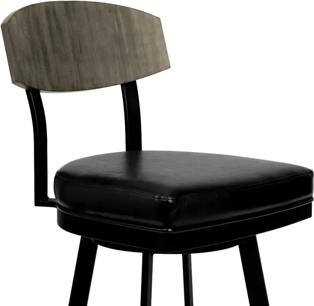 Frisco Matte Black Swivel Counter Height Stool