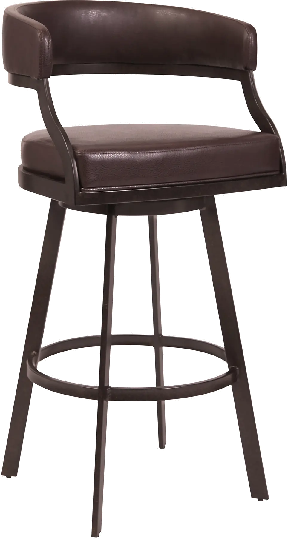 Saturn Brown Swivel Counter Height Stool