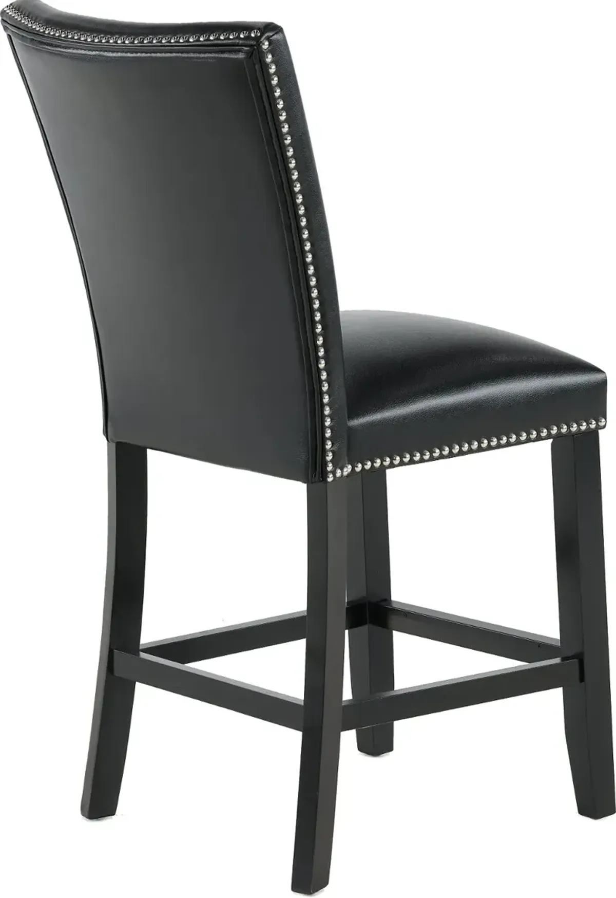 Camila Black Upholstered Counter Height Stool