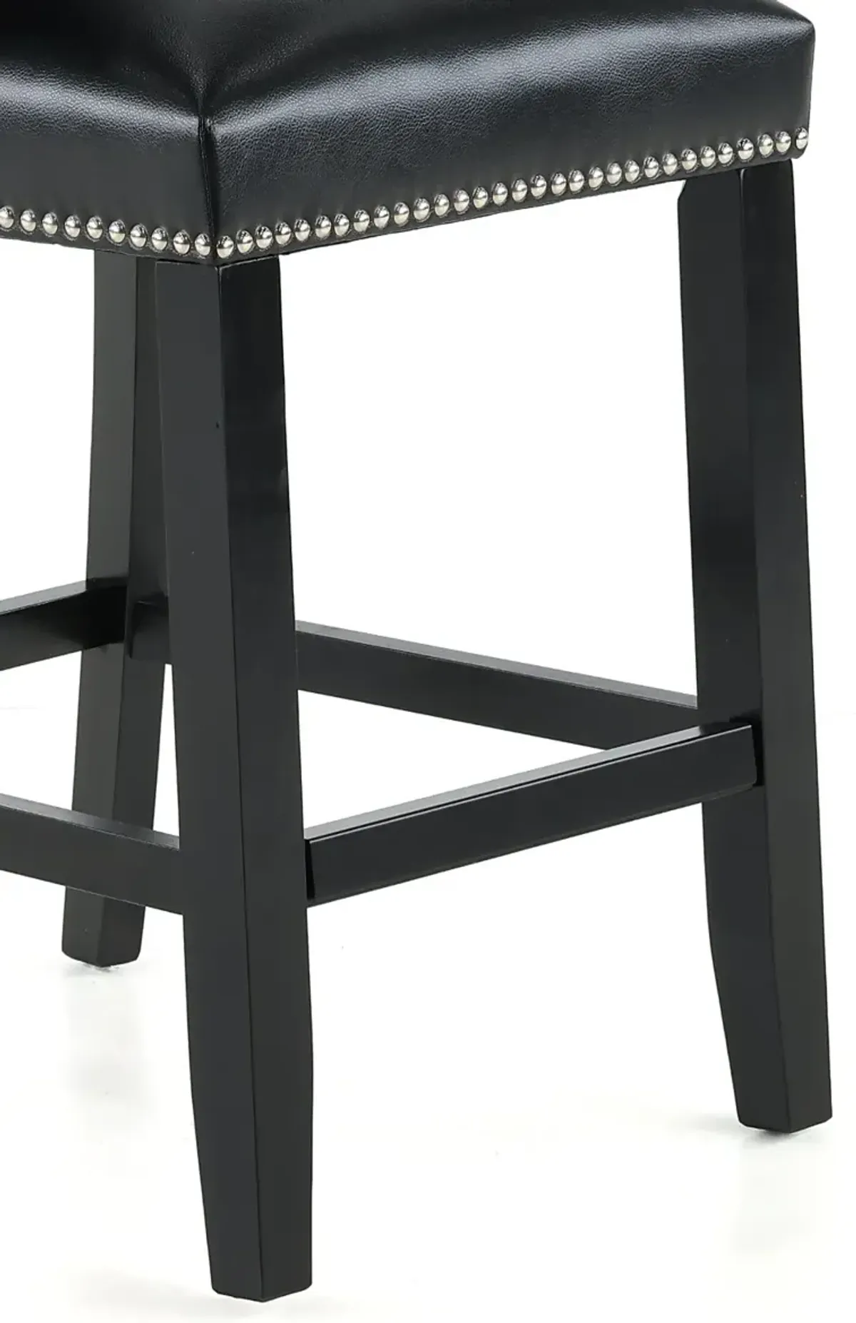 Camila Black Upholstered Counter Height Stool