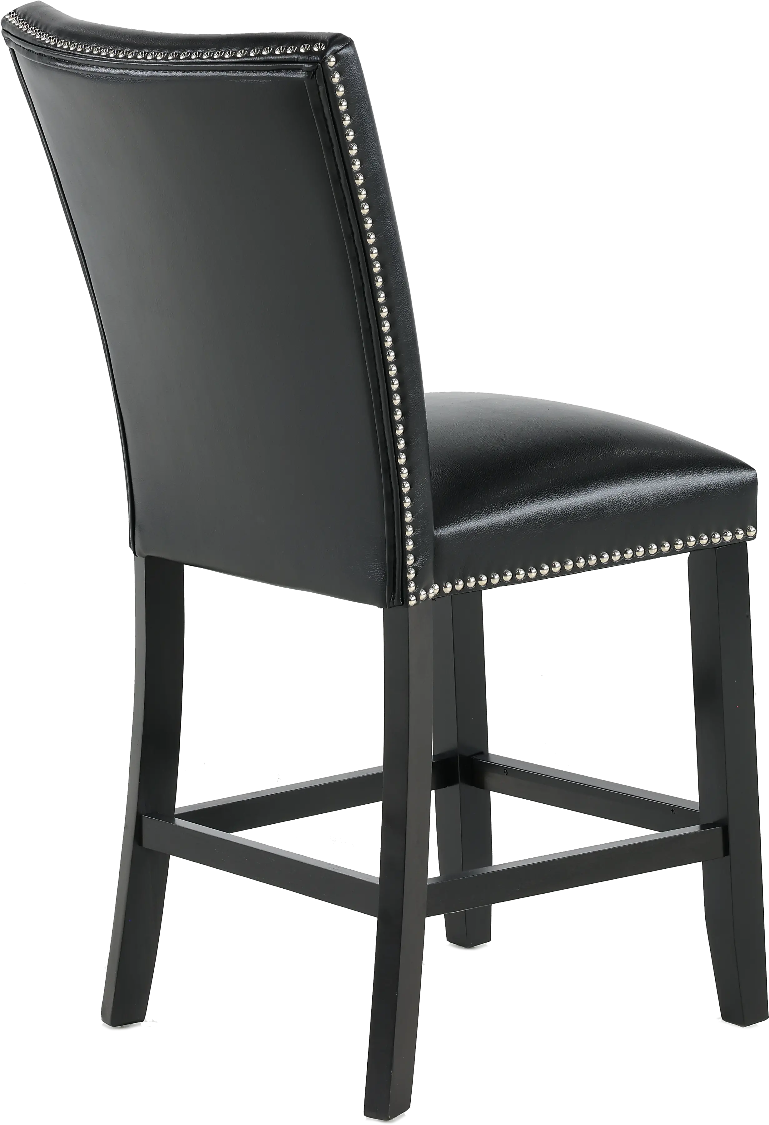 Camila Black Upholstered Counter Height Stool
